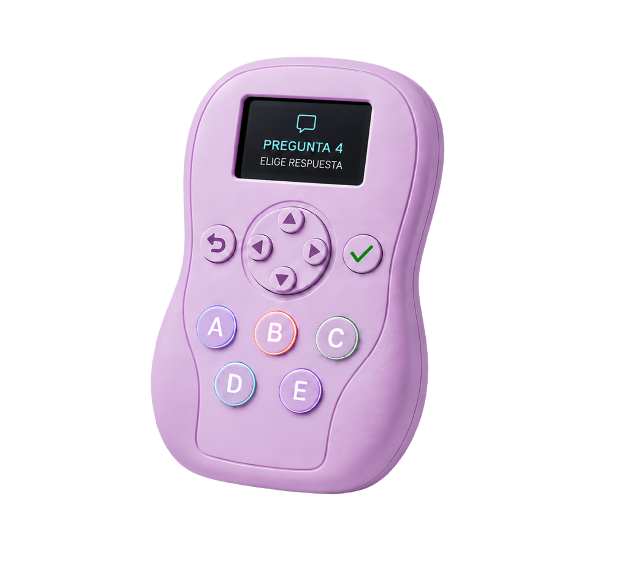 Botonera Axon Go en lila-rosado, diseño propietario